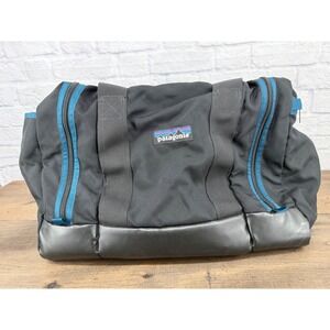 Vintage Patagonia Duffel Bag Black Blue Travel Gym Bag Outdoors Gorpcore